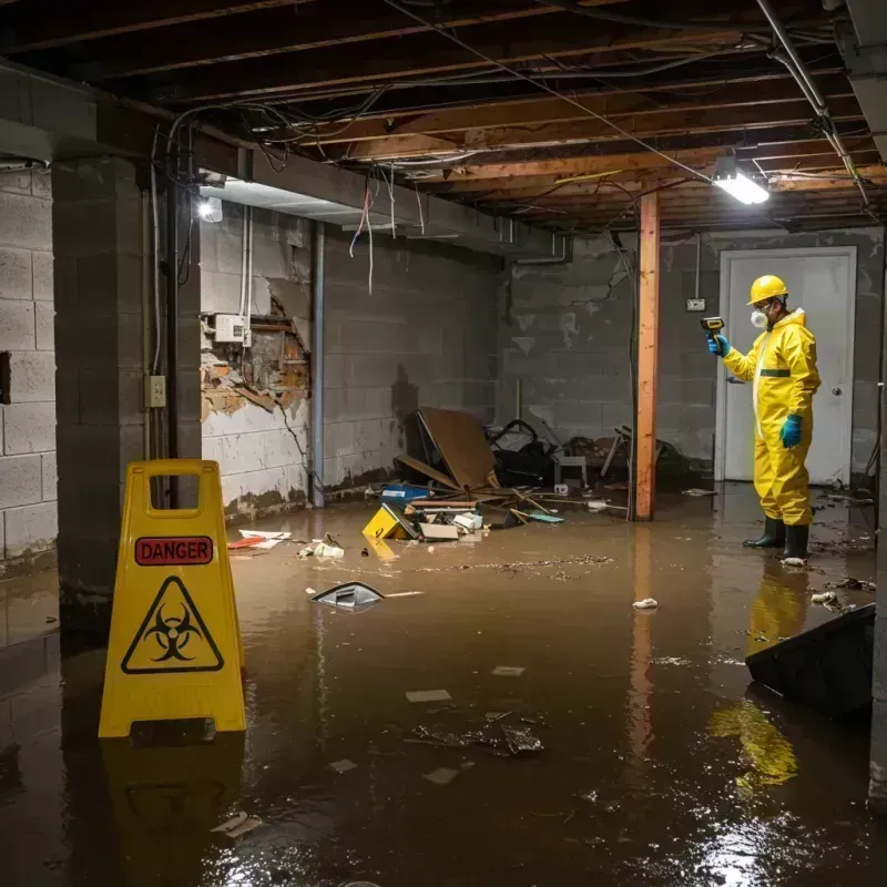 Flooded Basement Electrical Hazard in Riverbend, WA Property